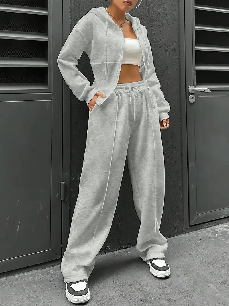Nanci - Set Casual Cu Două Piese Cu Mâneci Lungi