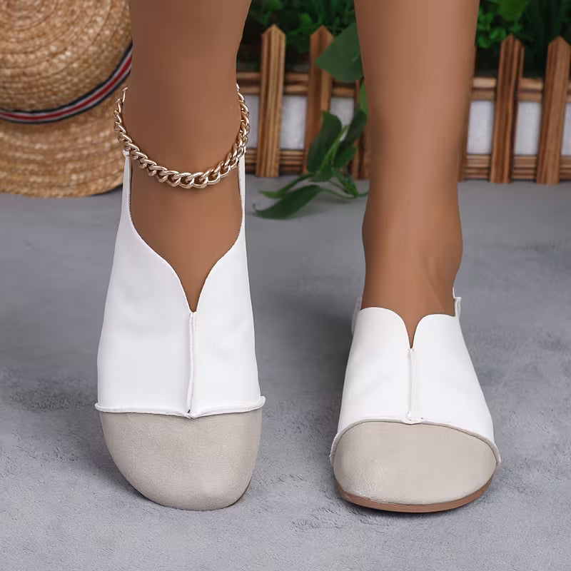 Bethan – Pantofi Fără Toc cu Vârf Pătrat Flexibili și Pliabili