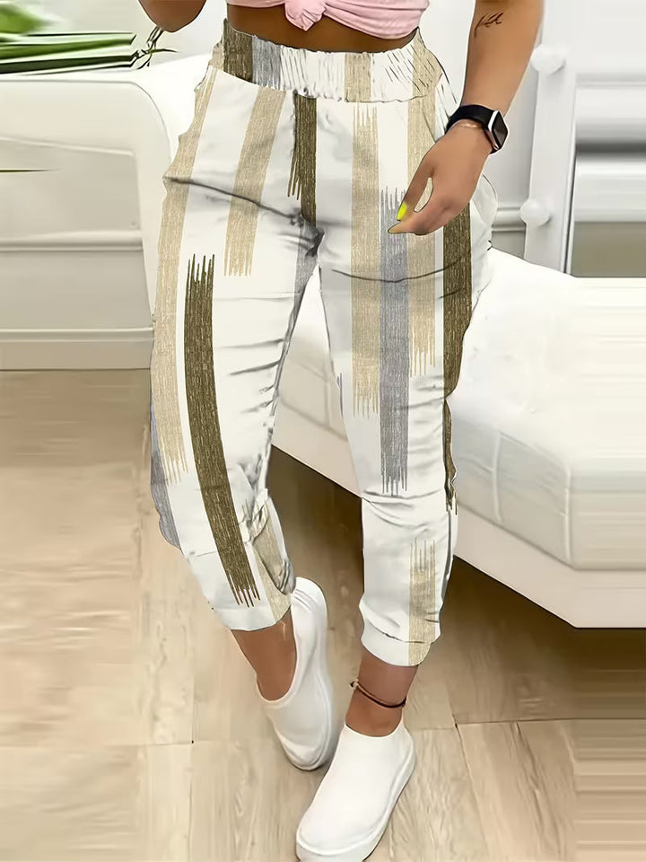 Faviana - Faviana - Pantaloni cu Talie Elastică și Imprimeu
