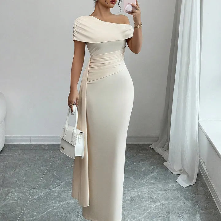 Lisete - Rochie Lungă Elegantă Cu Un Singur Umăr