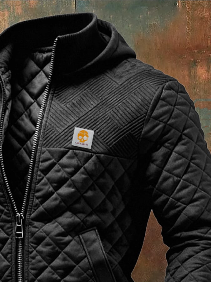 Istvan - Jachetă Matlasată Din Patchwork și Cu Multiple Buzunare