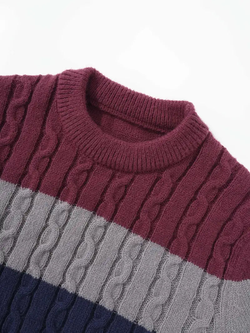 Watkins - Pulover Tricotat Casual Cu Mâneci Lungi