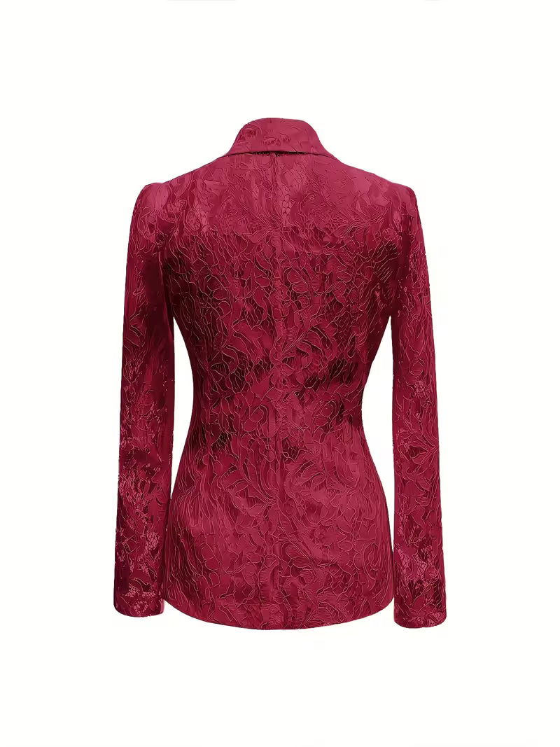Kyliza - Blazer Cu Imprimeu Floral De Primăvară-Vară, Căptușit