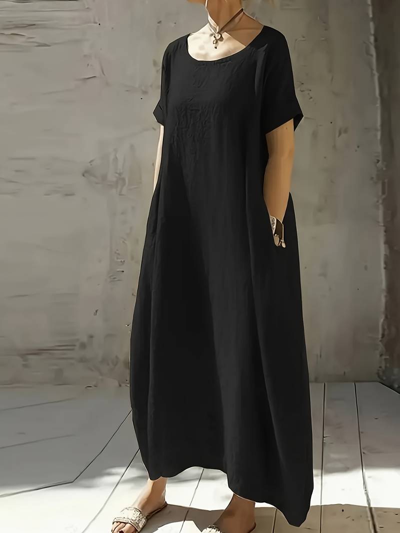 Anuradhi - Rochie lungă Casual cu Mâneci largi
