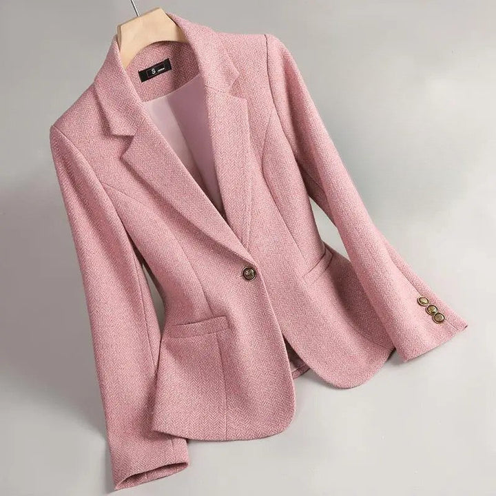 Cesira - Blazer Din Tweed Cu Modelul în Zig Zag