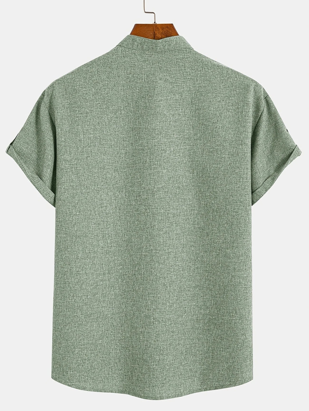 Elliott - Cămașă Elegantă Cu Mâneci Scurte și Guler înalt