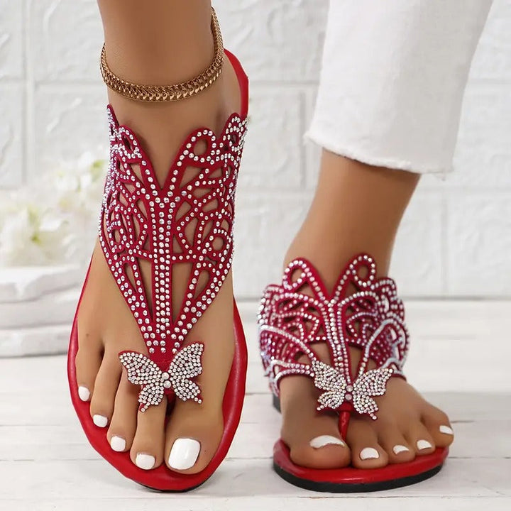 Rosalia – Sandale Elegante Din Piele Cu Ornament În Formă De Fluture
