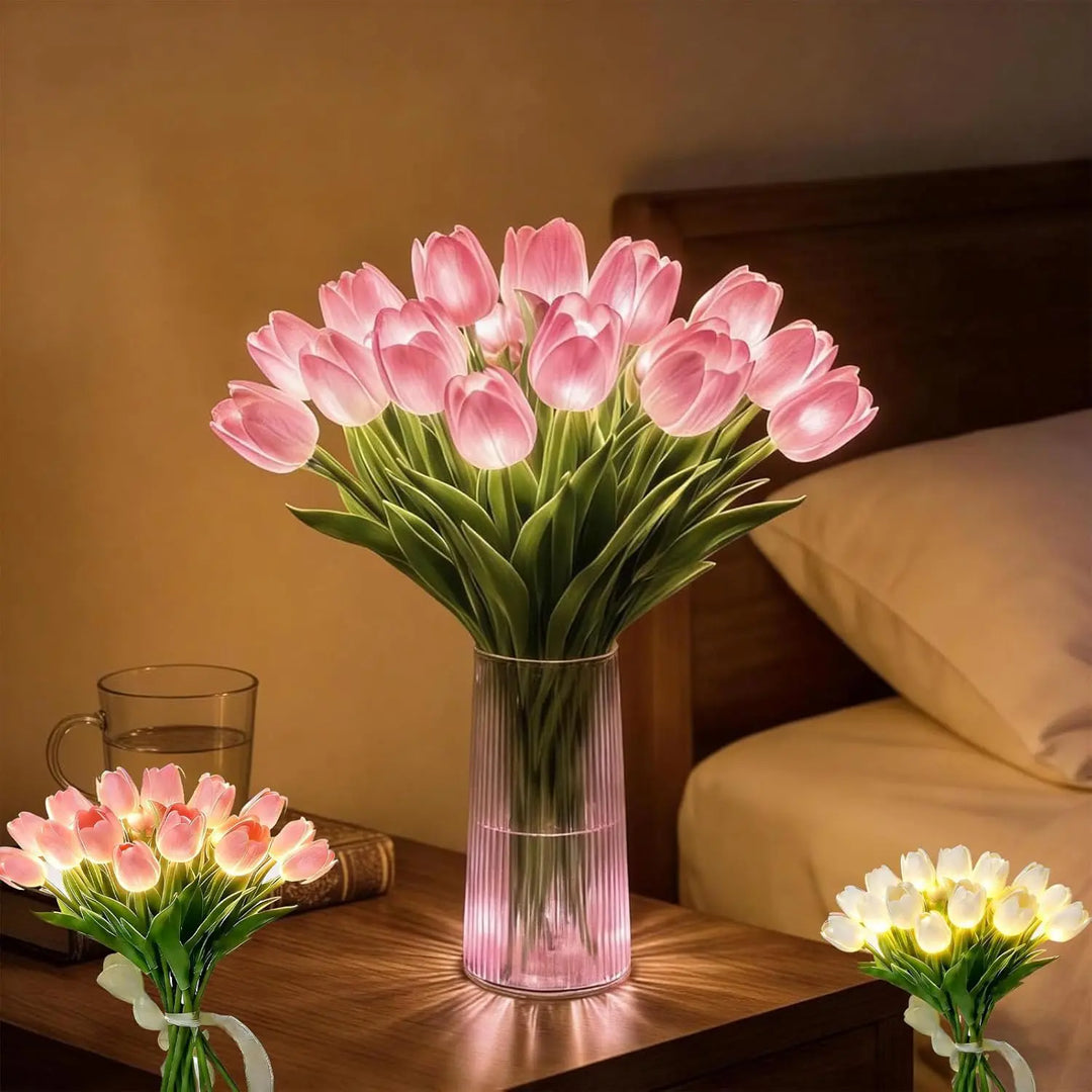 Petaluxe - Lampa Elegantă Cu LED În Formă De Vază De Flori Pentru Un Decor Confortabil Al Casei
