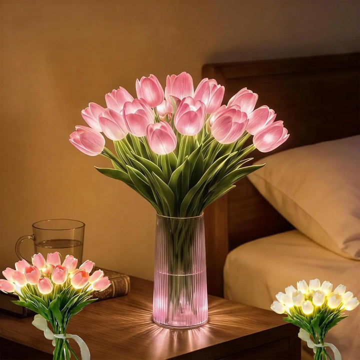 Petaluxe - Lampa Elegantă Cu LED În Formă De Vază De Flori Pentru Un Decor Confortabil Al Casei