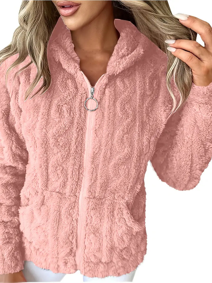 Ganka - Hanorac Cu Glugă și Fermoar Mâneci Lungi