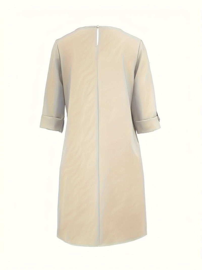 Kayana - Rochie Confortabilă cu Guler Rotund