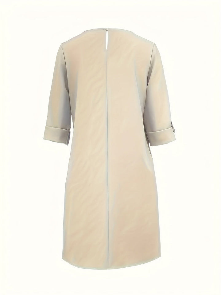 Kayana - Rochie Confortabilă cu Guler Rotund
