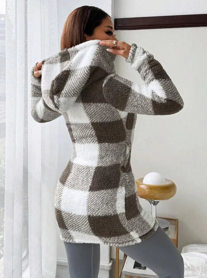 Tissaia - Jacheta Elegantă Cu Glugă și Fermoar