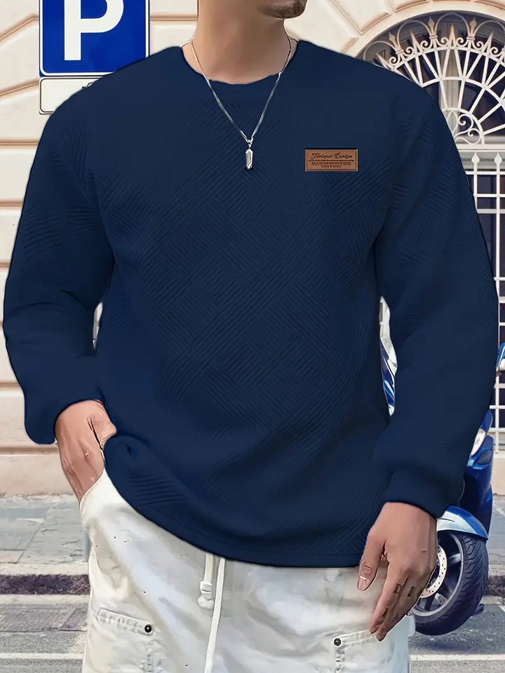 Malinga - Hanorac Casual Cu Model Geometric și Mâneci Lungi