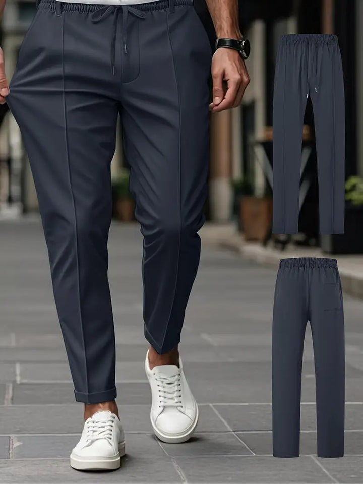 Crawford - Casual Subțire Potrivit Pantaloni Cu Talie Elastică
