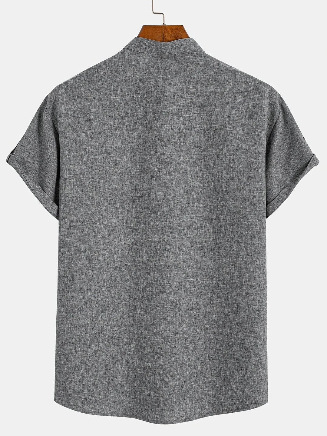 Elliott - Cămașă Elegantă Cu Mâneci Scurte și Guler înalt