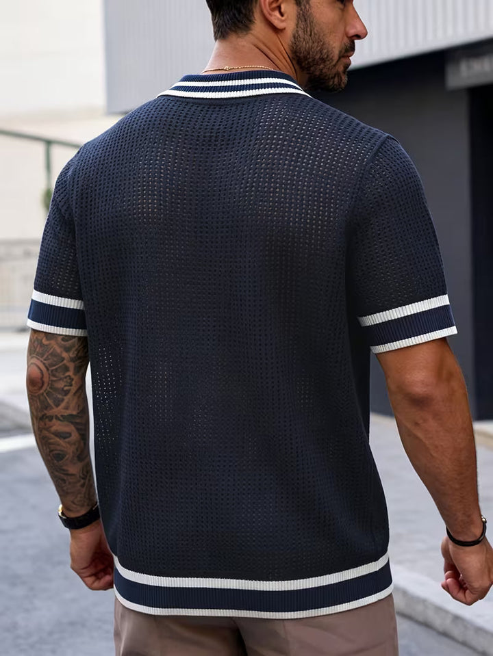 Walt – Tricou Tricotat Cu Guler Cu Revere