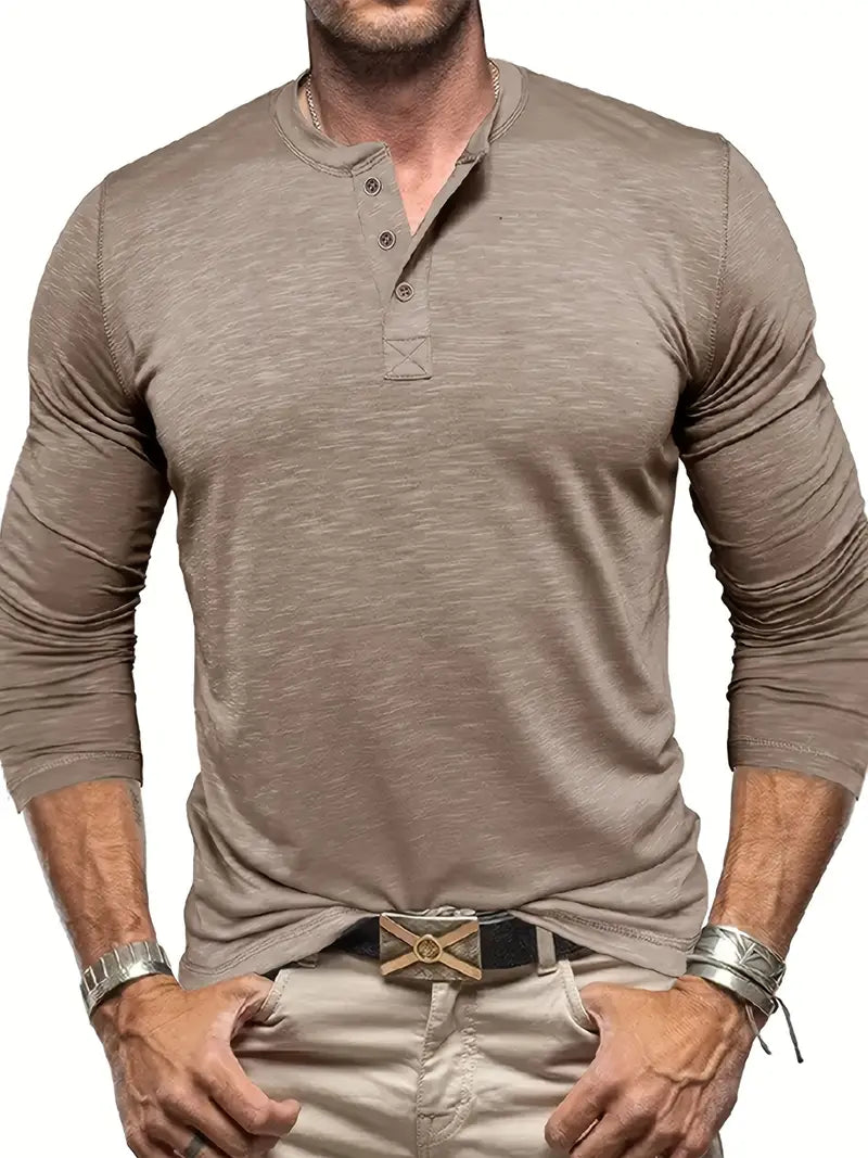 Randell - Tricou Casual Cu Mânecă Lungă