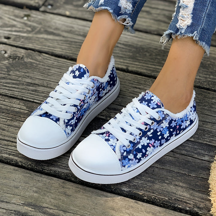 Bristy - Pantofi Cu Sireturi și Imprimeu Floral