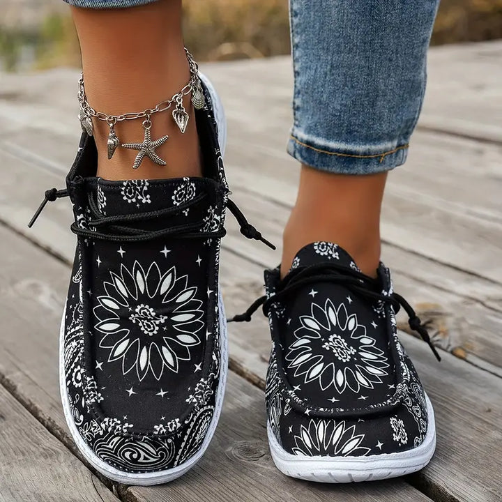 Isavella - Pantofi Casual De Vară Cu Model Floral