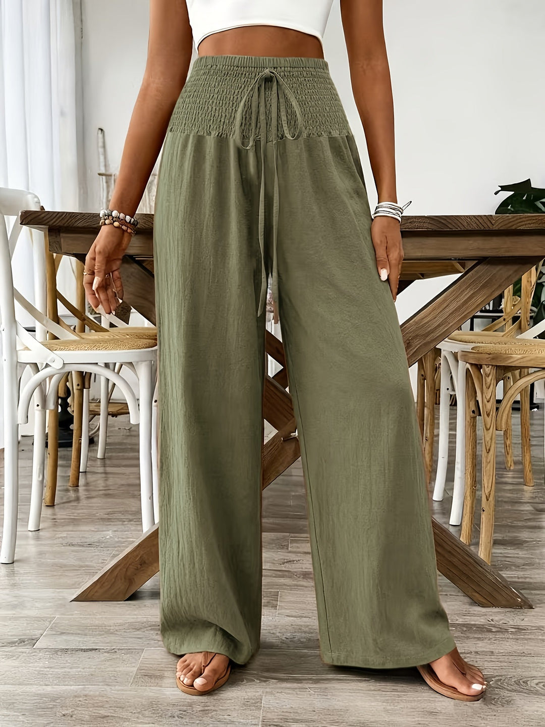 Rebeki - Pantaloni Lungi Din Bumbac Respirabil