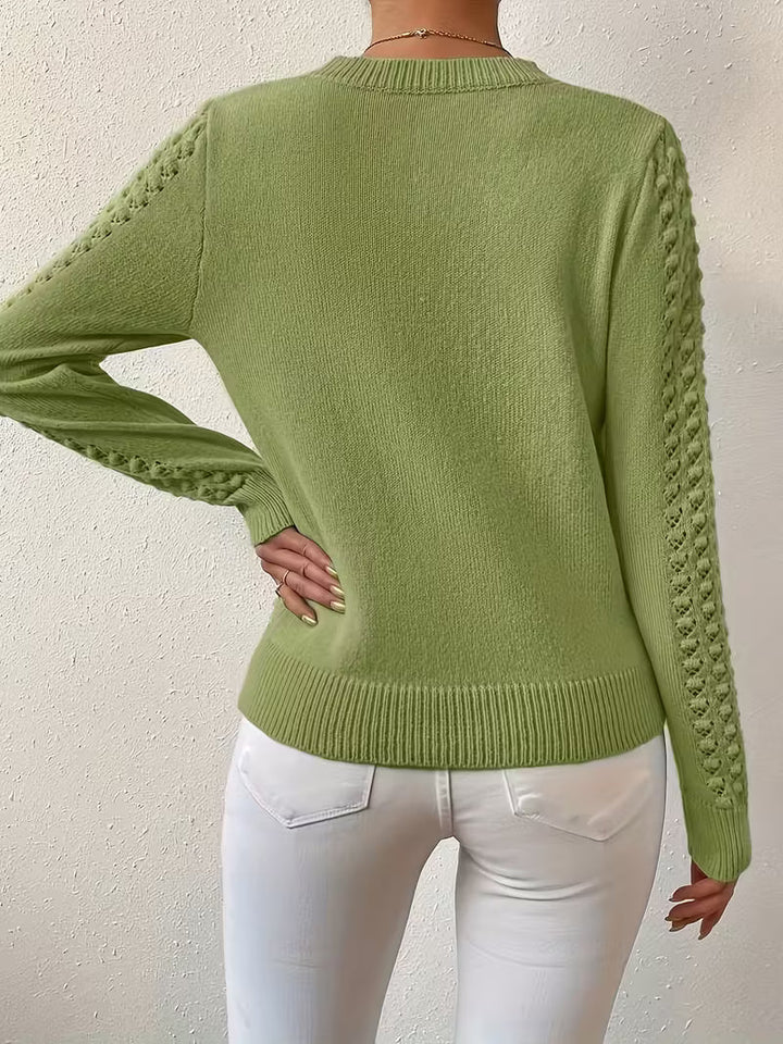 Shannen - Pulover Tricotat Cu Mâneci Lungi
