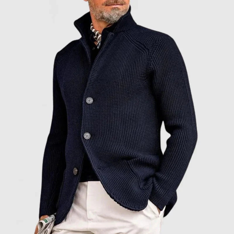 Maester - Cardigan Elegant Cu Mâneci Lungi și Nasturi