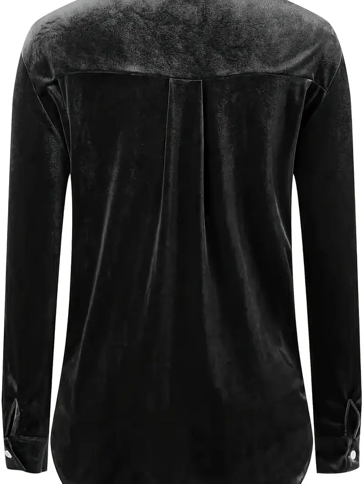 Geanie - Cămașă Cu Mâneci Lungi și Buzunare Frontale