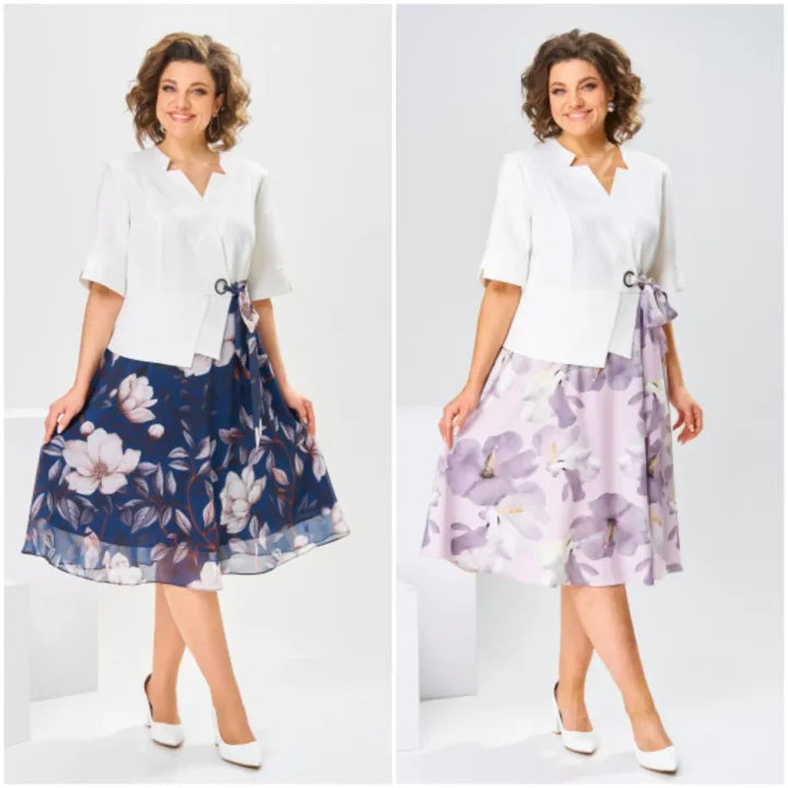 Barnes - Rochie midi cu Imprimeu Floral și Jachetă