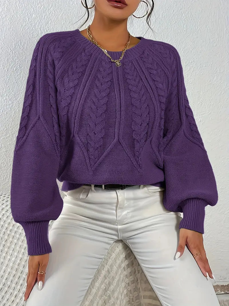 Özden - Pulover Elegant Cu Mâneci Lungi
