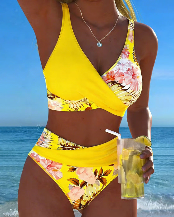 Killiane - Bikini Cu Imprimeu Floral Contrastant