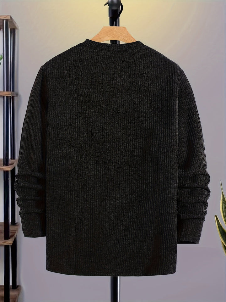 Dionisio - Pulover Din Tricot cu Nervuri și Guler Rotund