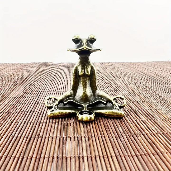 Meditoad - Suport Pentru Tămâie Din Metal, Cu Broască, De Eleganță Deosebită