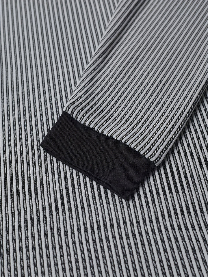 Deegan - Tricou Henley Cu Mâneci Lungi Guler Cu Dungi Și Textură
