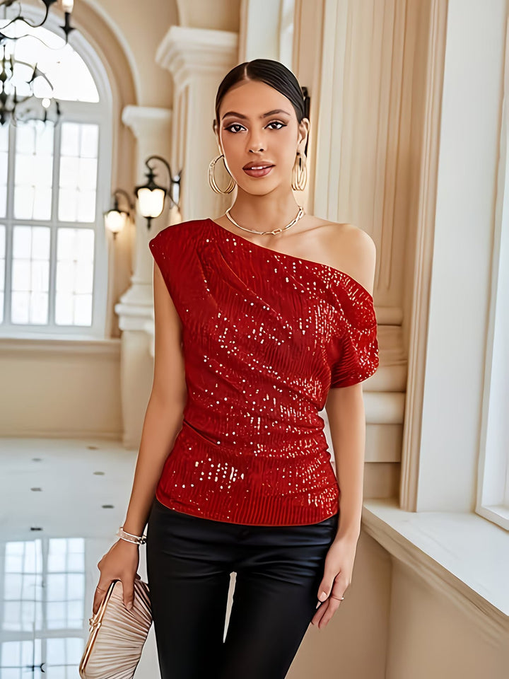 Jhasel – Top Elegant Cu UN Singur Umăr