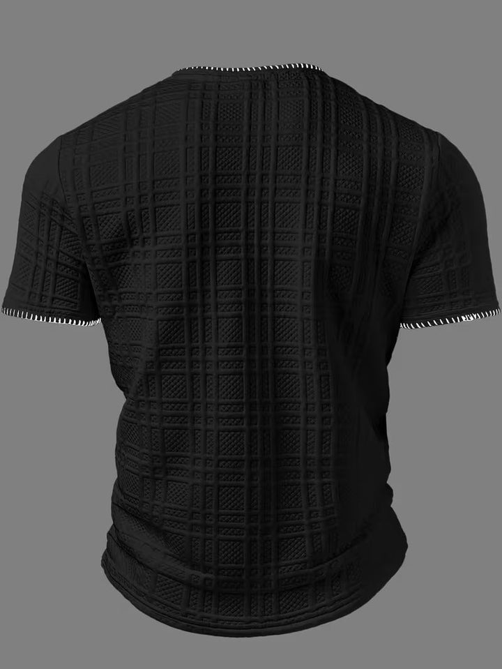 Layton - Tricou Henley Cu Mâneci Scurte și Textură