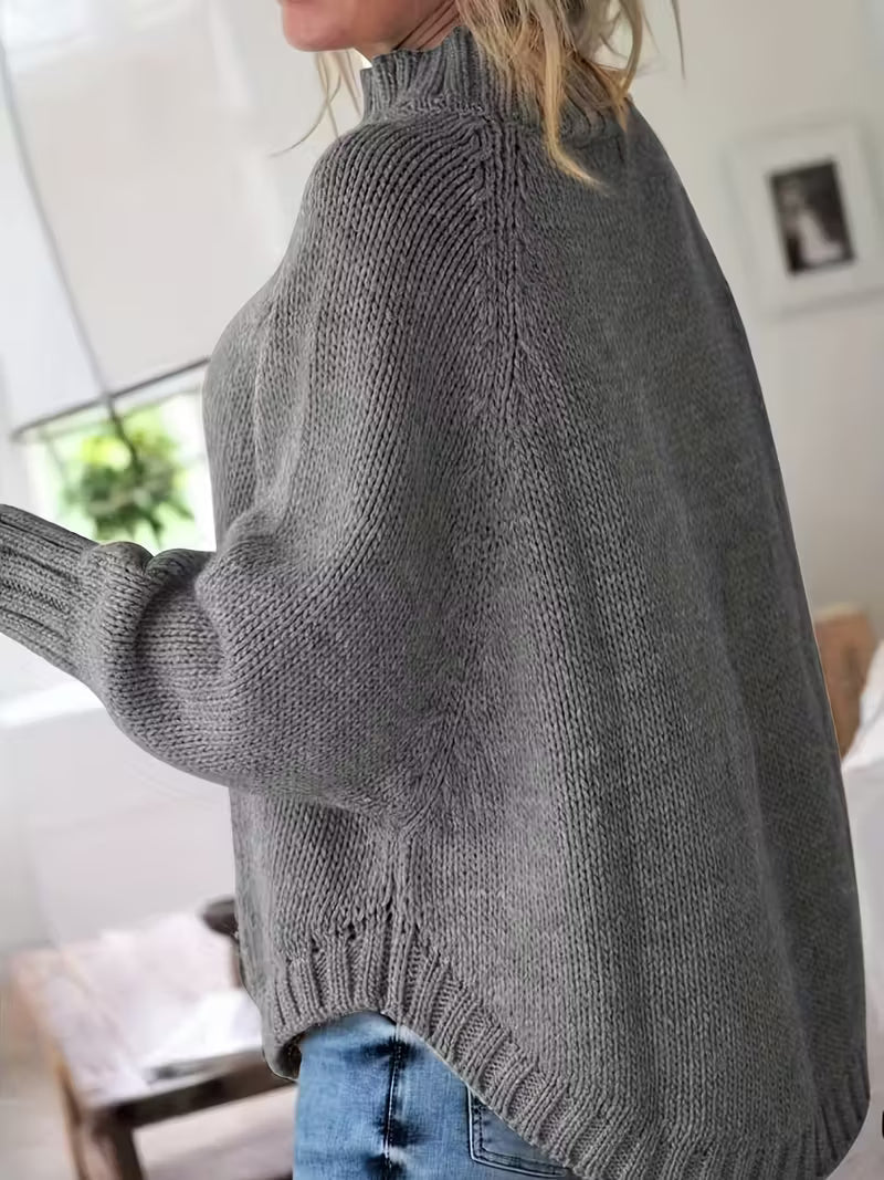 Pamella - Pulover Supradimensionat Cu Model Tricotat