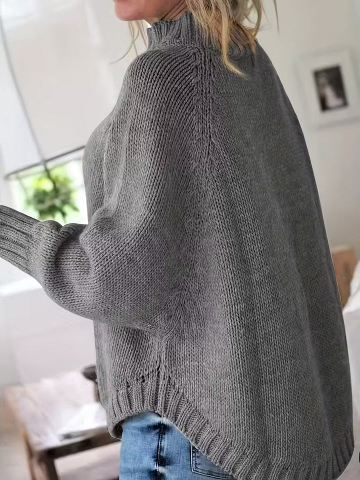 Pamella - Pulover Supradimensionat Cu Model Tricotat