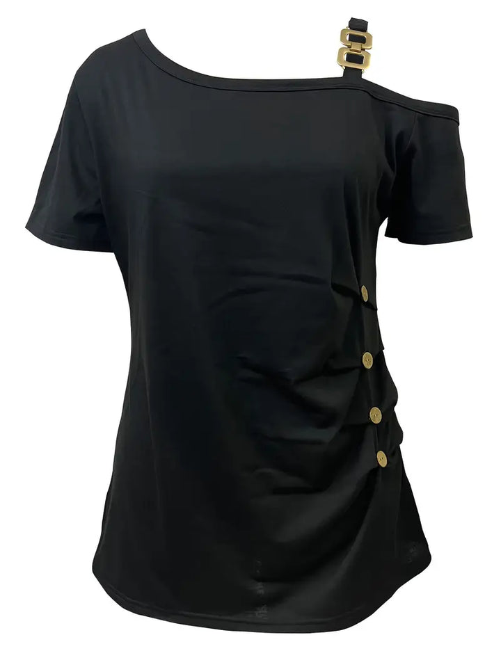 Ianthe - Tricou Elegant Cu Mâneci Scurte