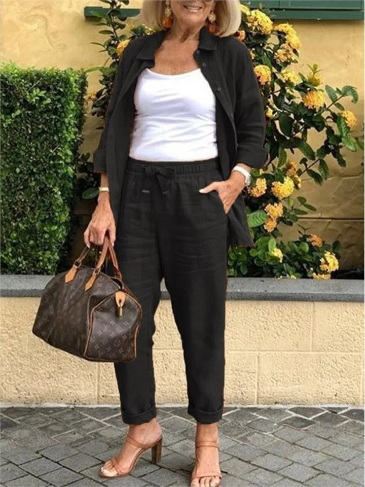 Henna - Set Cămașă cu Mâneci lungi și Pantaloni