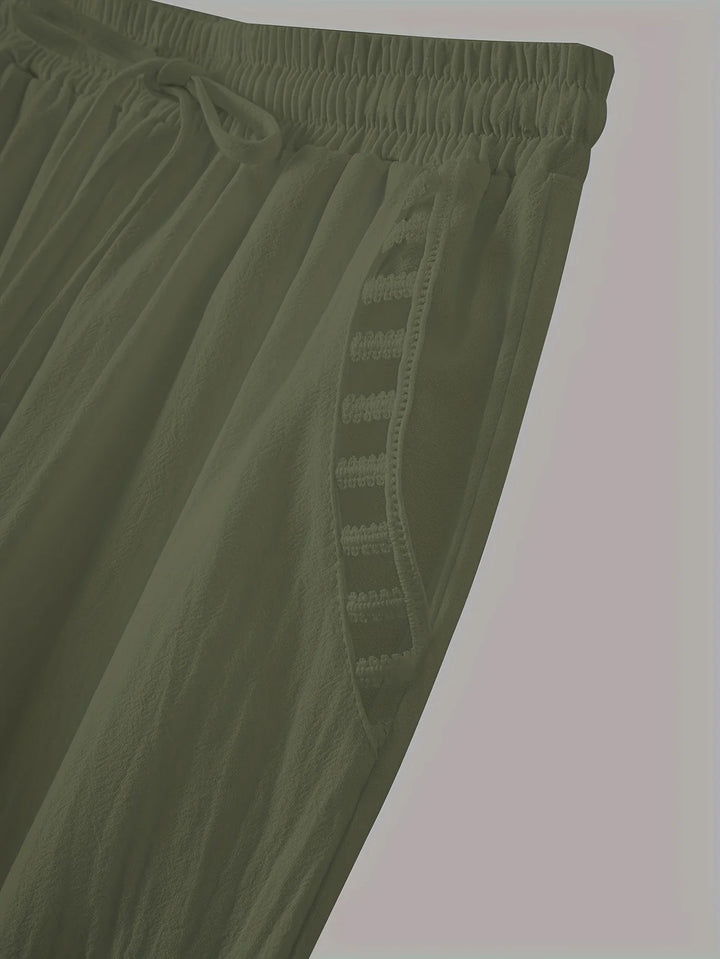 Tracey - Contrastul Trim Pantaloni Tăiați