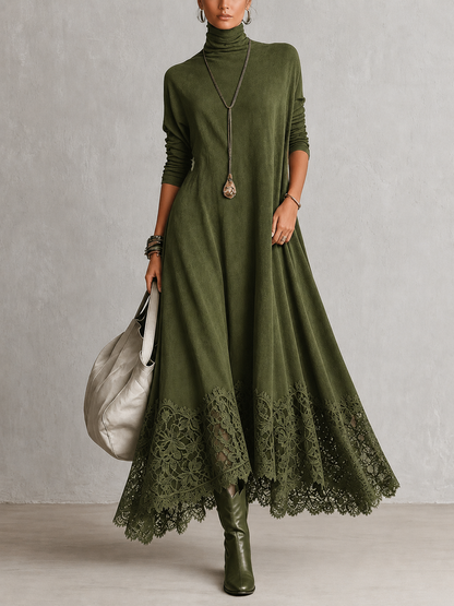 Albria - Rochie Maxi cu Mâneci Lungi în Stil Vintage