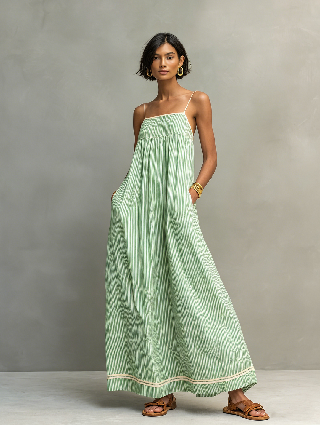Aliyeva – Rochie Maxi în Dungi