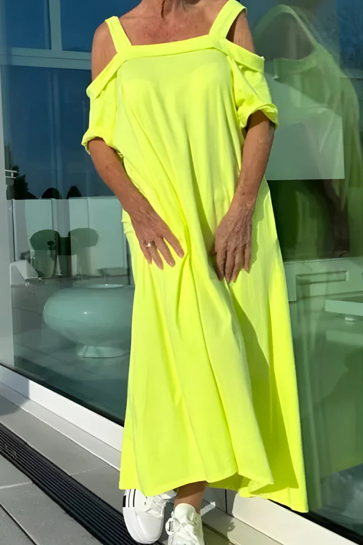 Vathsala - Rochie lungă de Vară cu Umerii Goi