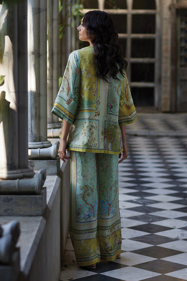 Paulette - Setează Pantaloni Cu Flori In Stil Fusion