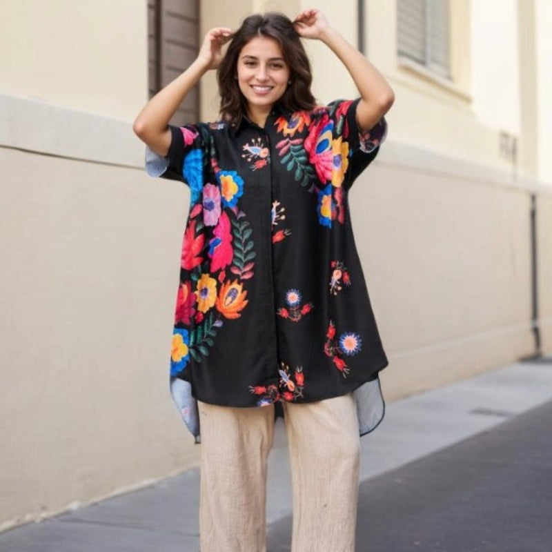 Rossella - Cămașă Elegantă Cu Imprimeu Floral