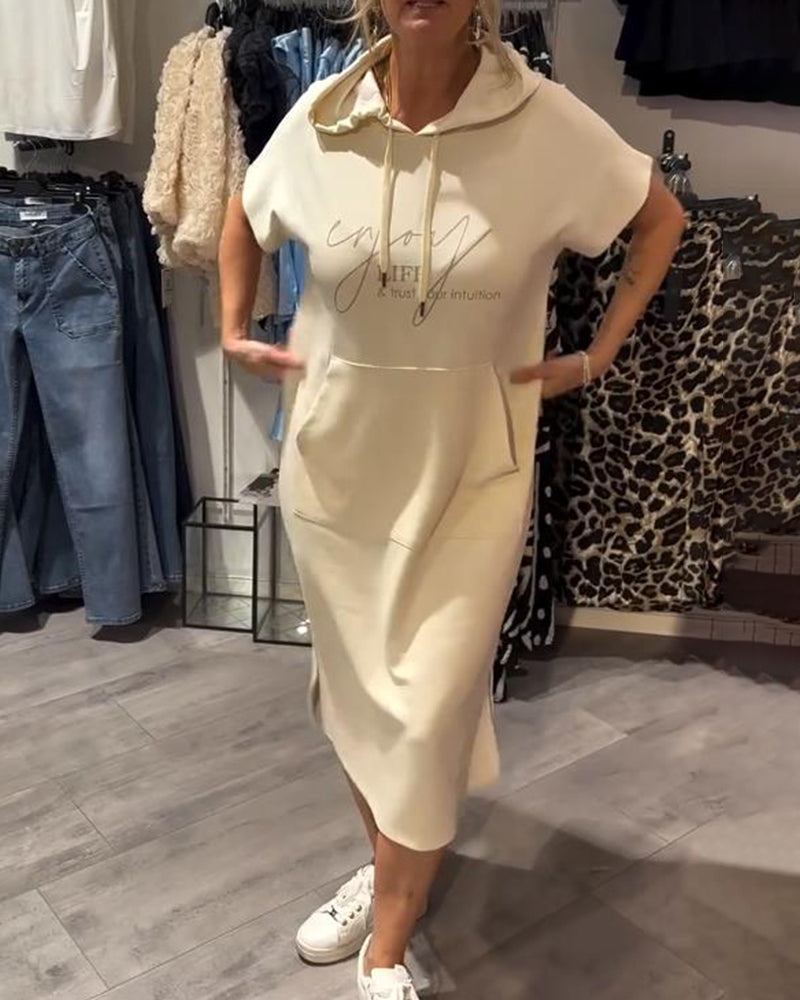 Nadia - Rochie Elegantă cu Glugă