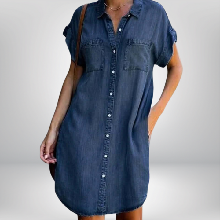 Agata - Rochie Casual Din Denim