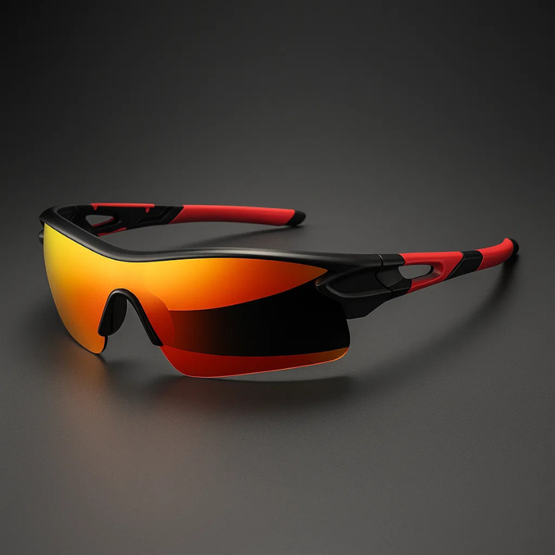 VeloShade – Ochelari de Soare Sportivi de Ciclism cu Lentile Oglindite și Ramă învelitoare