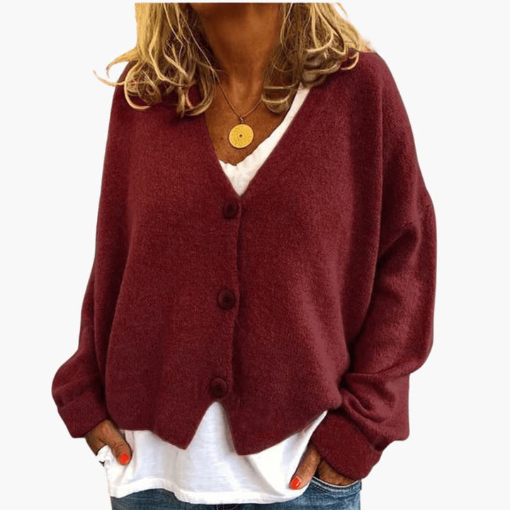 Gwen - Cardigan Din Tricot Cu Mâneci Lungi